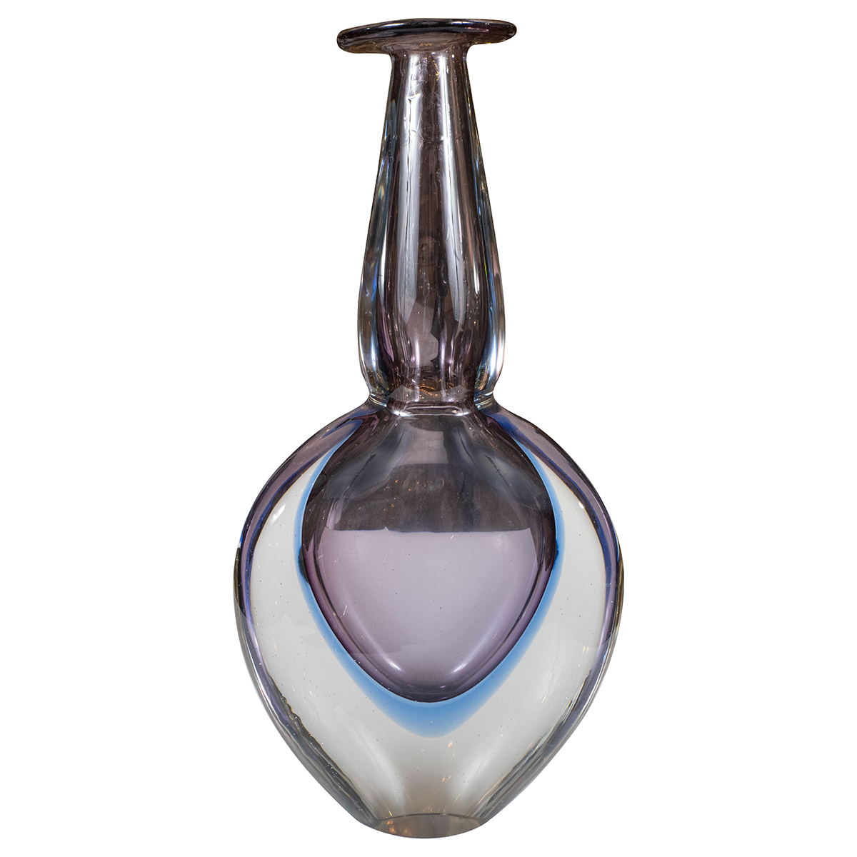 Clear bottleneck Murano glass vase Vases John Salibello